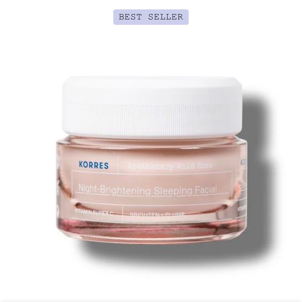 NIB / NWT Korres Apothecary Wild Rose Brightening Sleeping Facial Full S…
